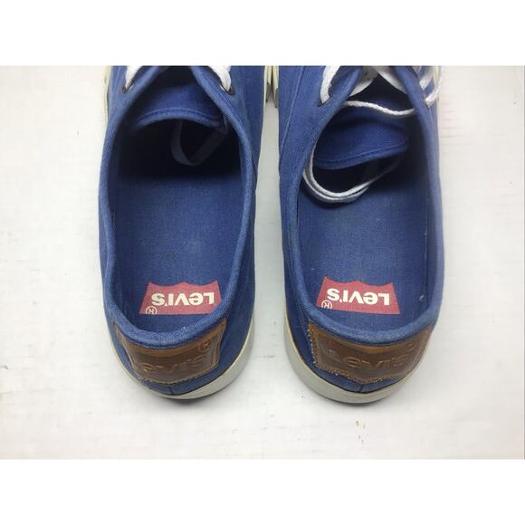Vintage Levis Blue Canvas Skater Boater Shoes Men 10 or Women 11.5 - Picture 6 of 9